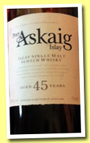 Port Askaig 45 yo (ABV TBF, Specialty Drinks, 2014)