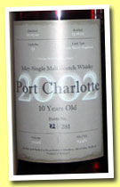 Port Charlotte 10 yo 2002/2012 (63.9%, OB, private bottling for Raz and Marti, fresh sherry hogshead, 151 bottles)