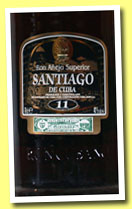 Santiago de Cuba 11 yo 'Anejo Superior' (40%, OB, Cuba, +/-2013)