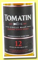 Tomatin 12 yo (40%, OB, +/-2014)