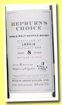 Ledaig 8 yo 2005/2013 (46%, Hunter Laing, Hepburn's Choice, 382 bottles)