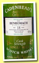 Benromach 18 yo 1976/1995 (65%, Cadenhead, Authentic Collection)