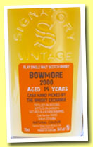 Bowmore 14 yo 2000/2014 (54.4%, Signatory Vintage for The Whisky Exchange, bourbon, cask #800093, 233 bottles)