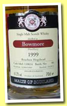 Bowmore 1999/2011 (61.2%, Malts of Scotland, bourbon hogshead, cask #MoS 110014, 290 bottles)