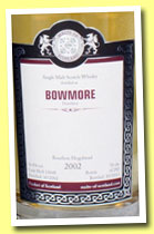 Bowmore 2002/2013 (56.8%, Malts of Scotland, bourbon hogshead, cask #13048, 282 bottles)