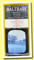 Caol Ila 33 yo 1979/2012 (52,7%, Maltbarn, bourbon) Lovely label, don’t you think? They’re all pictures of the owner’s farm in Germany. Colour: straw. Nose: these 1979s are a little more buttery, and more ashy/coastal at the same time. I find a lot of hessian, whiffs of old coal oven, certainly some lapsang souchong, ashes, scoria, old house basement… Not a sexy one, but I know some lovers of this austere style. With water: more ashes, more gravel, whiffs of ink (say blue – oh Serge!) Mouth (neat): great, but less ‘evident’ than the highly drinkable Wemyss. Earth and ashes, then green apples and lemons, then salted fish. Mackerel? Rollmops? With water: ink again, cigar ashes, salted almonds, kippers… Finish: medium length, salty and briny. Comments: another version of Caol Ila, all on coastal and briny notes. And on ashes. Some enthusiasts may find it a little dry, but I don’t. SGP:367 - 90 points.