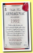 Dupeyron 1992/2012 (40%, OB, Vieille Fine Armagnac, blend)