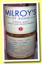 Glen Spey 13 yo 1998/2011 (46%, Milroy's, hogshead, cask #2617, 349 bottles)