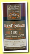 Glendronach 21 yo 1993/2014 (52.1%, OB for Whiskybase, oloroso sherry butt, cask #23, 681 bottles)