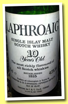 Laphroaig 10 yo (43%, OB, F.&C. Torino, Italy, late 1980s, 75cl)