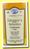 Laphroaig 12 yo 2000/2013 (55.2%, Riegger's Selection, sherry finish, cask #4121, 174 bottles)