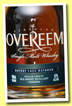 Overeem (43%, OB, Tasmania, Old Hobart Distillery, sherry cask, cask #OHD-005, +/-2012) 