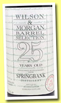 Springbank 25 yo 1969/1995 (52%, Wilson & Morgan, Barrel Selection, sherry butt, cask #95164-3, 420 bottles)