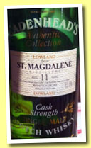 St. Magdalene 11 yo 1982/1994 (62.6%, Cadenhead, Authentic Collection)