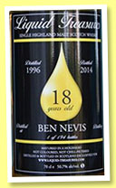 Ben Nevis 18 yo 1996/2014 (50.7%, Liquid Treasures, bourbon hogshead)