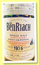 Benriach 36 yo 1976/2012 (43.1%, OB for Usquebaugh Society, refill bourbon, cask #3031, 124 bottles)