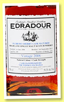 Edradour 7 yo 2006/2013 (59.2%, OB for The Whisky Exchange, oloroso sherry, cask #240, 452 bottles) 
