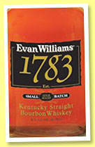 Evan Williams ‘1783’ (43%, OB, Kentucky straight bourbon, +/-2014) 