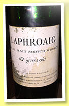 Laphroaig 10 yo (43%, OB for Bonfanti, short label, mid 1970s)
