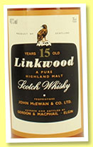 Linkwood 15 yo (70° proof, Gordon & MacPhail, licensed bottling, rotation 1969)