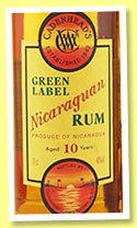 Nicaraguan Rum 10 yo (46%, Cadenhead, Green Label, +/-2012) 