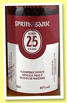 Springbank 25 yo (46%, OB, 2014, 1200 bottles)