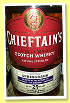Springbank 29 yo 1974/2003 (51.2%, Chieftains for Ton Overmars, Amsterdam, hogshead, cask #1778, 216 bottles)