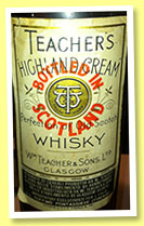 Teacher’s 'Highland Cream' (44%, OB, blend, Ruffino Italy, +/-1960)