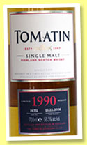 Tomatin 18 yo 1990/2008 (58.3%, OB, for Germany, refill bourbon, cask #16351, 173 bottle)
