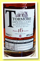 Tormore 16 yo (48%, OB, batch #B1905, 2014) Tormore 16 yo (48%, OB, batch #B1905, 2014)