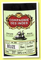 Travellers 8 yo 2005/2014 (64%, Compagnie des Indes, Belize, cask #SF48, 277 bottles)