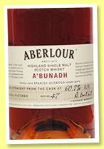 Aberlour 'A'bunadh' batch #47 (60.7%, OB, 2014)