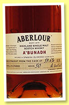 Aberlour 'A'bunadh' batch #50 (59.6%, OB, 2014)