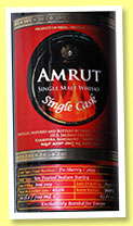 Amrut 2009/2013 (62.8%, OB, PX sherry cask, cask #2699)