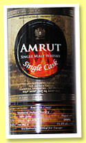 Amrut 2009/2013 (62.8%, OB, bourbon, cask #3437) 