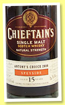 Antony's Choice 15 yo 1991/2006 (56.3%, Chieftain’s, Speyside, sherry butt, cask #5668, 660 bottles)