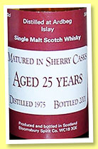 Ardbeg 25 yo 1974/2001 (58%, Bloomsbury Spirit, Japan, sherry cask)