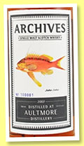 Aultmore 2007/2015 (67.4%, Archives, sherry butt, cask #900016, 172 bottles)