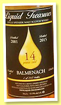 Balmenach 14 yo 2001/2015 (51.9%, Liquid Treasures, refill sherry hogshead, 245 bottles)