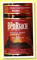 Benriach 15 yo 'Pedro Ximenez Sherry Wood Finish' (46%, OB, +/-2014)