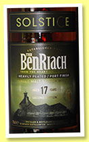 Benriach 17 yo 'Solstice 2nd Edition' (50%, OB, +/-2014)