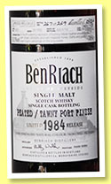 Benriach 29 yo 1984/2014 (50.3%, OB, Tawny Port Finish, cask #4051, 269 bottles)