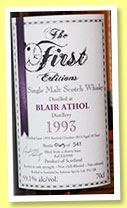 Blair Athol 20 yo 1993/2013 (59.1%, The First Editions, sherry butt, cask #ES9990, 541 bottles)