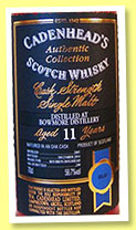 Bowmore 11 yo 2003/2014 (58.7%, Cadenhead, Authentic Collection, bourbon hogshead, 240 bottles)