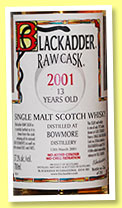 Bowmore 13 yo 2001/2014 (57.2%, Blackadder, hogshead, cask #20066, 292 bottles)