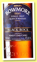 Bowmore 'Black Rock' (40%, OB, travel retail, +/-2015)