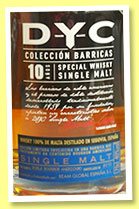 D.Y.C. 10 yo (40%, OB, Spain, single malt, +/-2013)