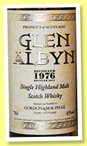 Glen Albyn 1976/2012 (43%, Gordon & MacPhail, licensed bottling) 