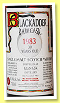 Glen Esk 30 yo 1983/2014 (54.4%, Blackadder, Raw Cask, refill sherry butt, cask #4929, 328 bottles)