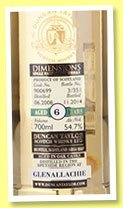 Glenallachie 6 yo 2008/2014 (54.7%, Duncan Taylor, Dimensions, cask #900699, 351 bottles)